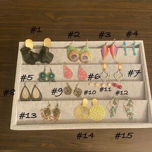 Variety of fashion earrings